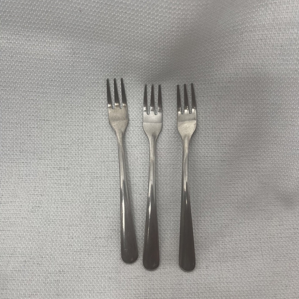 3 Vintage small Appetizer Forks stainless steel- SYSCOWARE